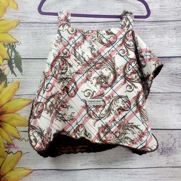 Carseat Canopy Minky Western Filigree Reversible Cover - Picture 7 of 8